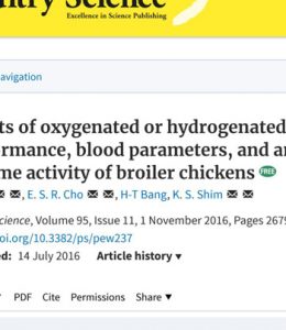 Effects of oxygenated water research